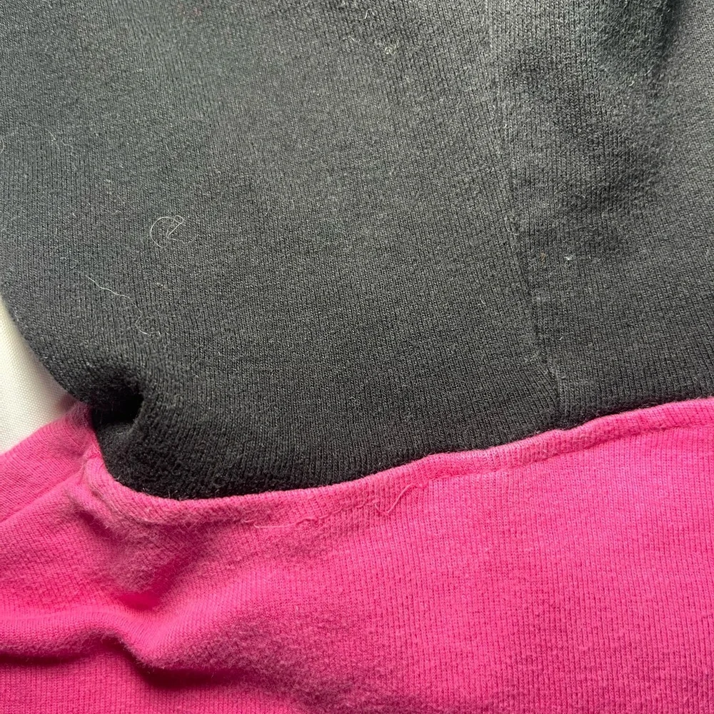 Vintage Y2K Self Esteem Girls Cat Graphic Pink Black‎ Hoodie Size Large